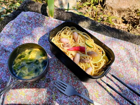 実り秋のペペロンチーノ☆オイルサーディンとすだち